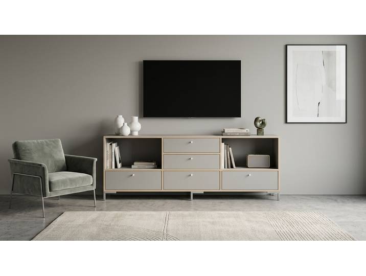 TV Schrank nach Maß Premium Dekore Grau Multiplex Kante