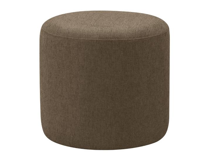 Polsterhocker Moulton 45 x 46cm Braun/Dunkelbraun Strukturstoff Talta: Dunkelbraun