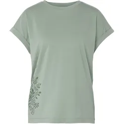 Tchibo - Outdoor-T-Shirt - Damen - Gr. XS - mintgrün/print