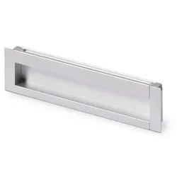 MB-Muschelgriff, Nidum, 9071060,H 12mm, eckig, aluminiumoptik