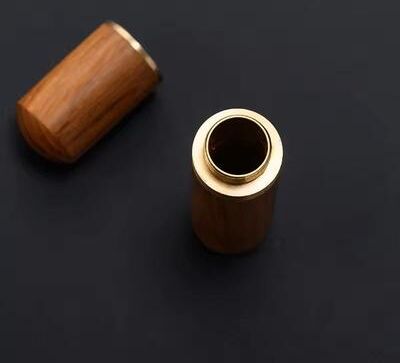 Uplift Treasures Handmade Wooden Toothpick Holder Capsule Box brown