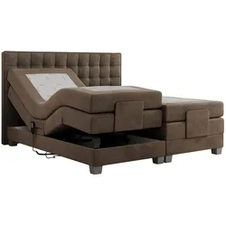 BOXSPRINGBETT ELEKTRO 160/200 Braun Velvet - H3