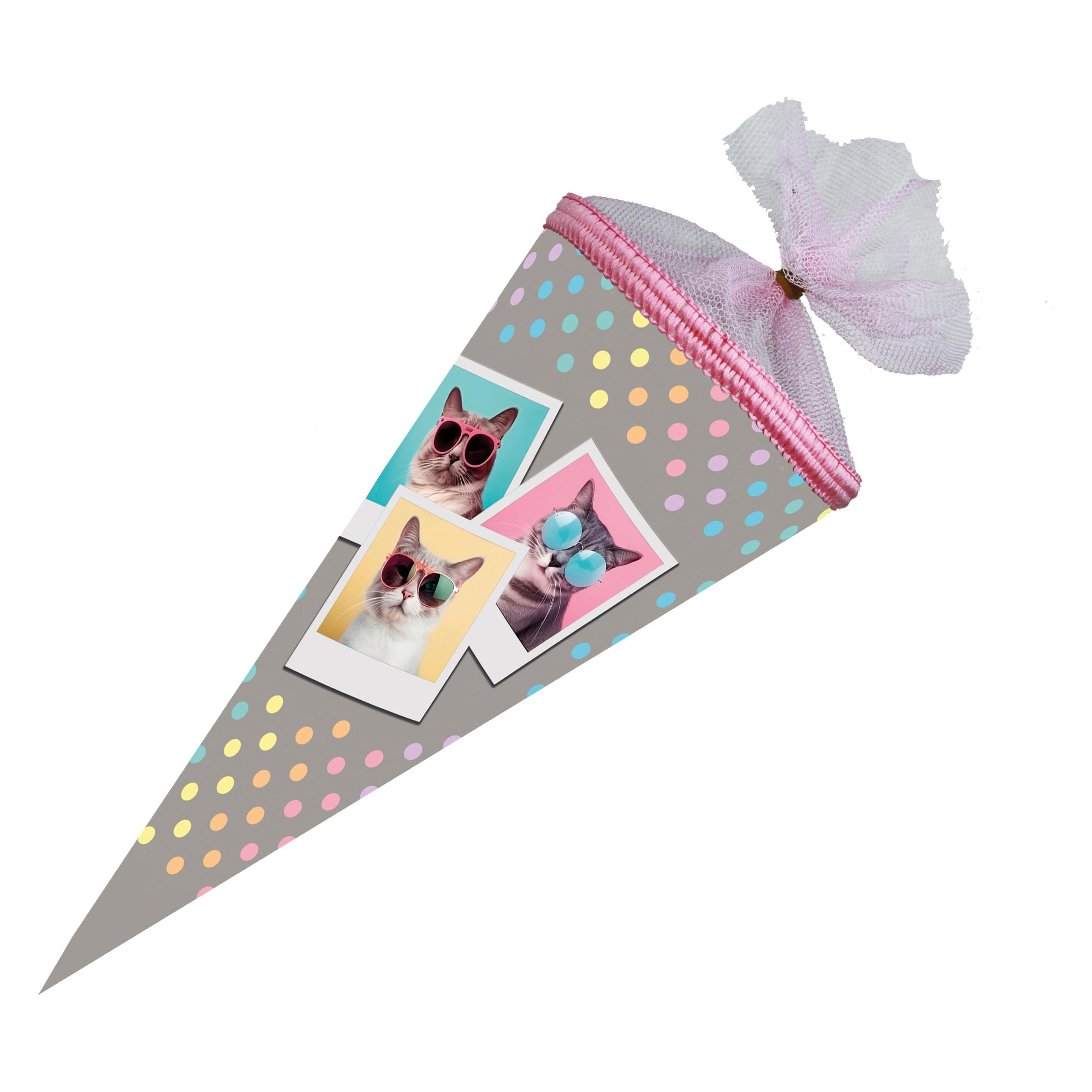 Iden Schultüte Cool Cats 22cm rund (22 cm) (43432260)