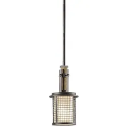 Pendelleuchte Deckenlampe Hängeleuchte Amboss Eisen Glas D 15,2 cm 1 Flammig