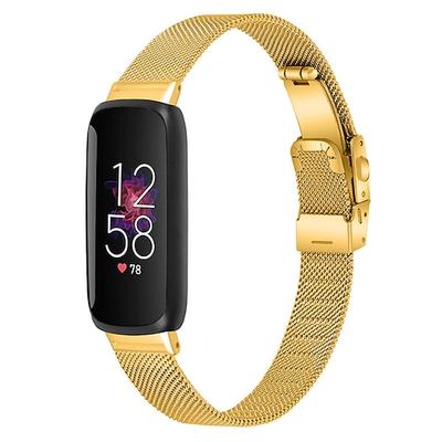 Smartwatch-Band Kompatibel mit Fitbit Inspire 3 Inspire 2 / Inspire HR / Inspire Edelstahl Smartwatch Gurt Verstellbar Gitter Frauen Männer Milanaise Armband Ersatz Armband