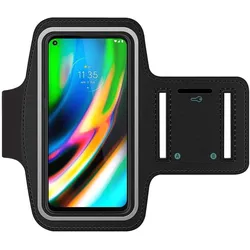 SmartFitness Motorola Moto G9 Plus Handy Sport Armband, Smartphone Sportarmband, Schwarz