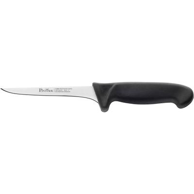 Ausbeinmesser PINTINOX "Coltelli P9000", schwarz (edelstahlfarben, schwarz), Klingenlänge 13cm, Edelstahl, Kunststoff, Kochmesser, Edelstahl, Kunststoffgriff, spülmaschinengeeignet