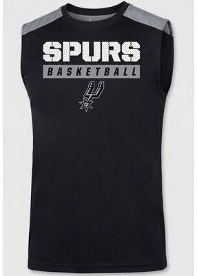 Men's Big & Tall San Antonio Spurs Player Muscle Tank by NBA in Black Silver (Size 2XL)