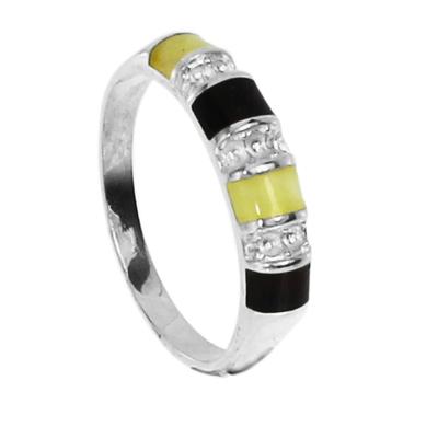 Fingerring OSTSEE-SCHMUCK "- Bente - Silber 925/000 - Bernstein" Gr. 58, silber (silber 925, silberfarben, weiß), Fingerringe, Damen, 58, Fingerring