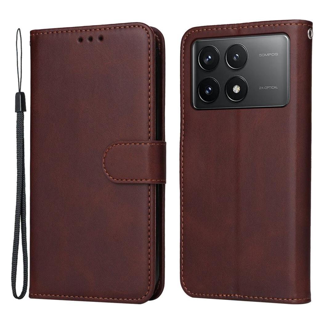 Cover-Discount Xiaomi Poco X6 Pro - Premium Handyhülle Etui braun (Xiaomi Poco X6 Pro) (660175193B)