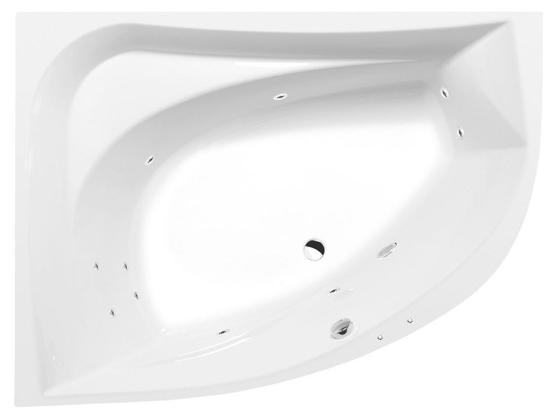 Polysan TANYA L Whirlpool-Badewanne, 160x120x49cm, Active Hydro, Chrom