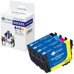 4 G&G Druckerpatronen ersetzt EPSON 503XL Original-Tinten Multipack