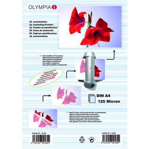 Olympia 9185 Laminierfolie POUCHES A4