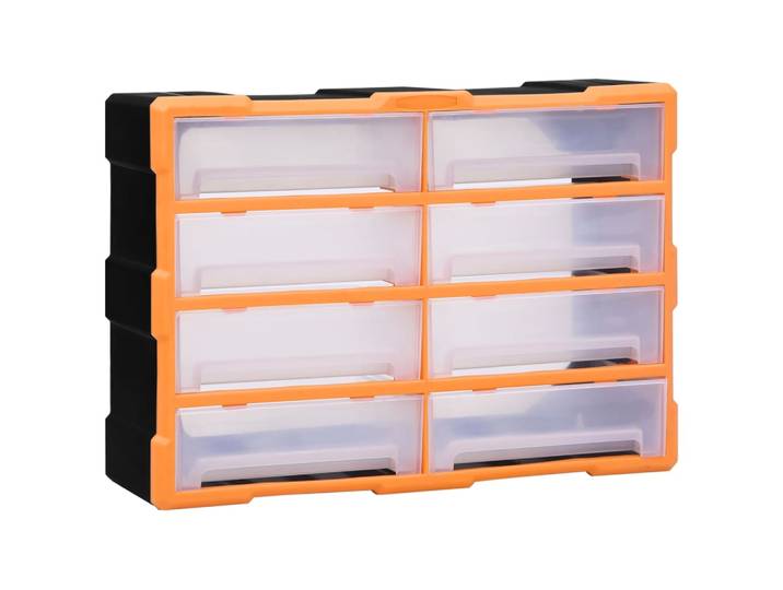 vidaXL Multi-Schubladen-Organizer 8 große Schubladen 52x16x37 cm