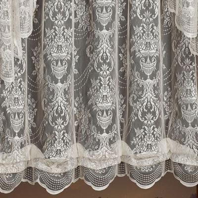 Touch of Class Countess Lace Balloon Shade 56 x 63, 56 x 63, Ecru