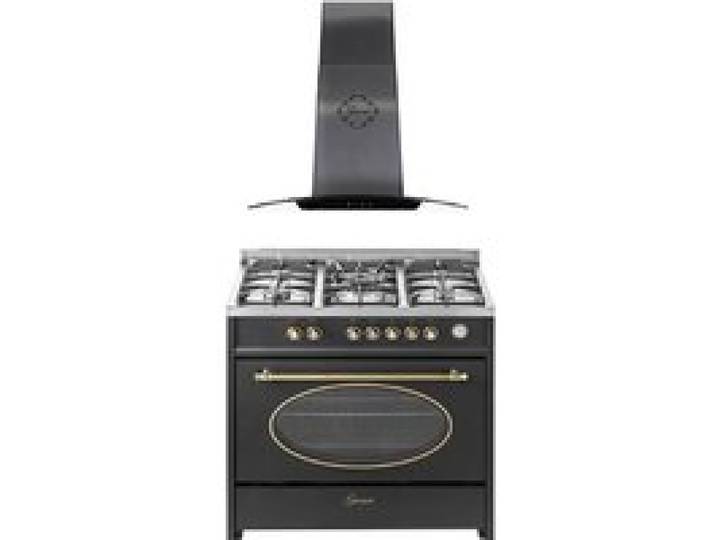 Cuisinière électrique à gaz - GURARI - GCH E 914 BL - 90 cm - 121L - 5 brûleurs haute qualité