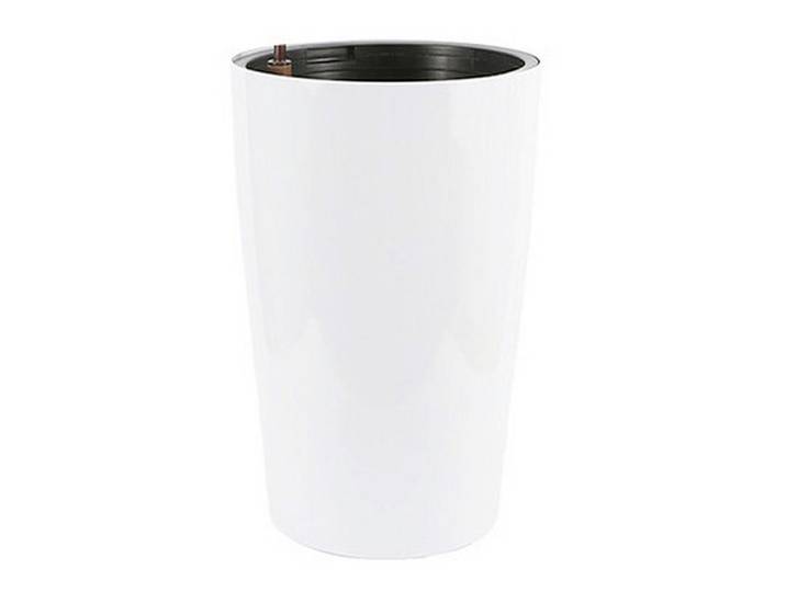 Ambia Home Übertopf, Schwarz, Weiß, Kunststoff, geometrisch, rund, 55 cm, Plastikeinsatz, Dekoration, Blumen & Blumentöpfe, Übertöpfe