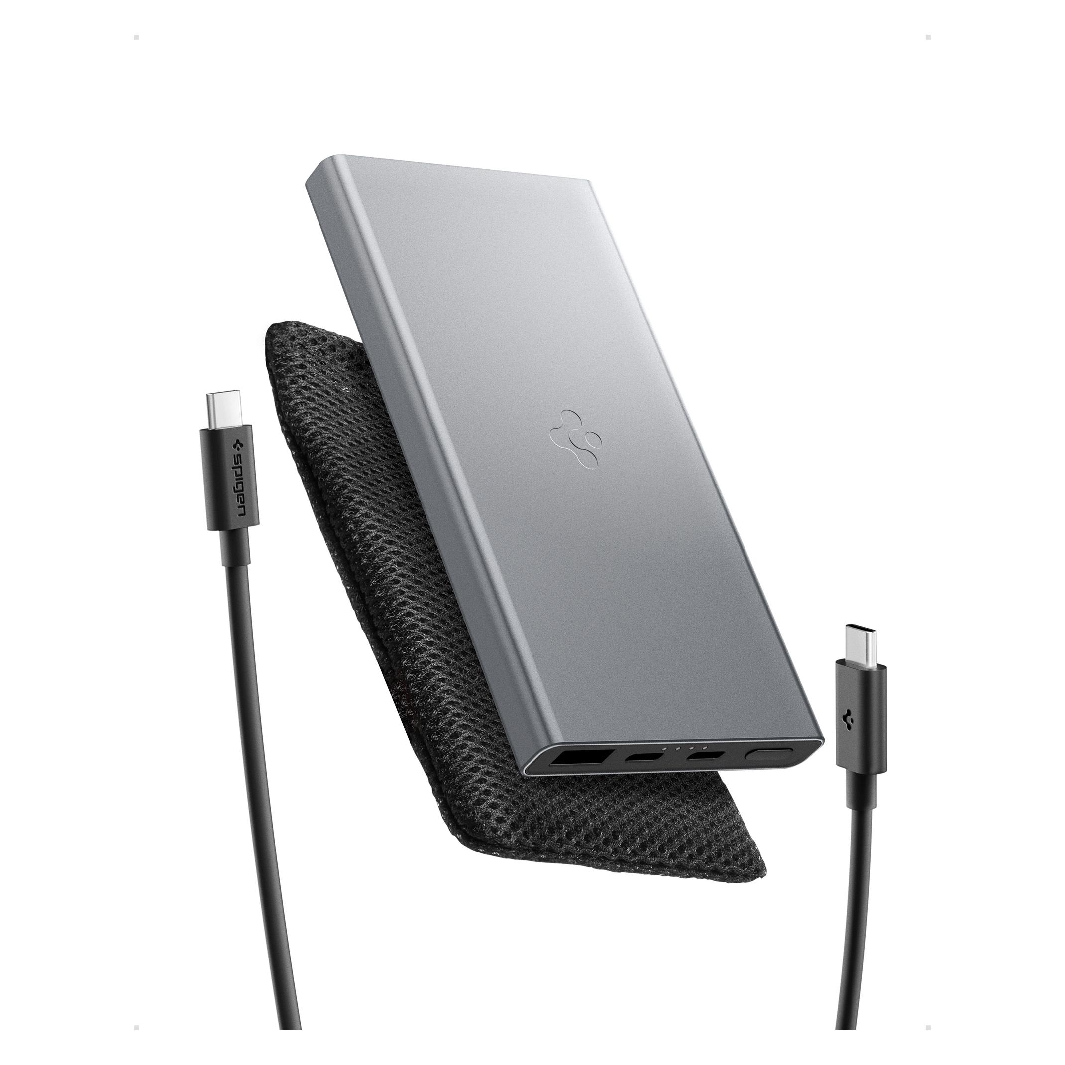 Spigen Essential 10,000mAh 22.5W Portable Charger, gray EA2210 (10000 mAh, 22.50 W) (ABA09432)