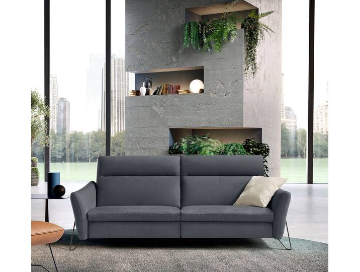 Egoitaliano 2-Sitzer Gaia, modern, elegant und super komfortabel mit hoher Rückenlehne, erstklassiger Sitzkomfort, Inkl. 2 Relaxfunktionen, mit Designfuß