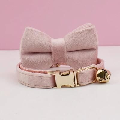 Uplifted Finds Adjustable Bowknot Safety Collar With Custom ID bow Tie Collar 36 s