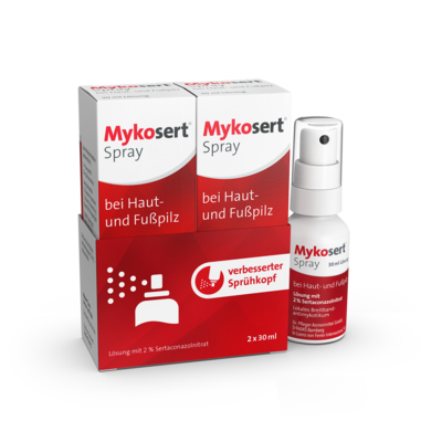 Dr. Pfleger Arzneimittel GmbH MYKOSERT Spray bei Haut- und Fußpilz 2X30 ml 15432455