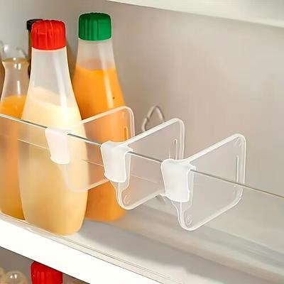 20er-Pack verstellbare Kühlschrank-Trennwandclips, vielseitige Türablagen für den Kühlschrank, robuste Trennwände aus Kunststoff für individuelle Raumaufteilung