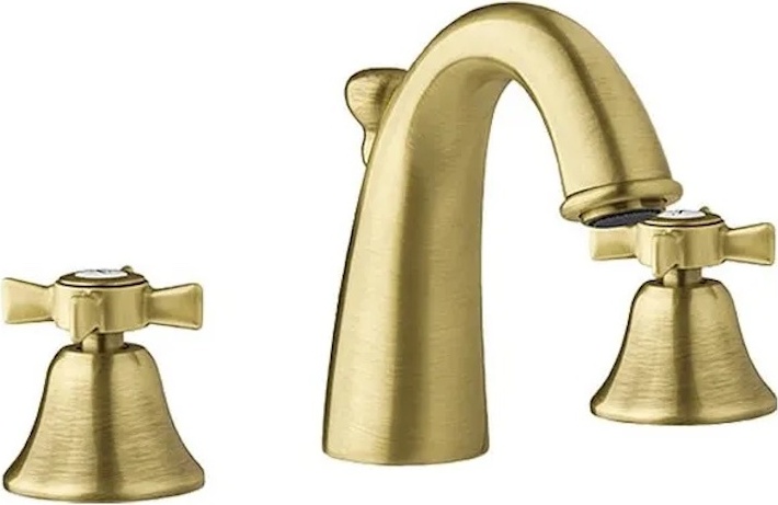 Waschtischarmatur 3-Loch Bronze Retro