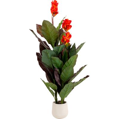 Künstliche Zimmerpflanze KARE DESIGN "Deko-Pflanze Canna Lily", grün, B:55cm H:165cm L:55cm, Kunststoff, Polyester, Stahl, Kunstpflanzen, Künstliche Zimmerpflanze, 115 oder 165 cm Höhe