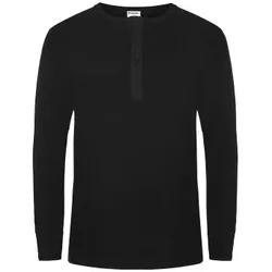 Resteröds Organic Cotton Grandpa Long Sleeve Schwarz Ökologische Baumwolle Medium Herren