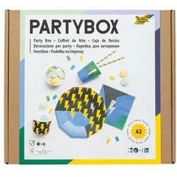 folia Einweggeschirr Party-Box »Boys« 42-teilig mehrfarbig
