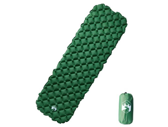 vidaXL Aufblasbare Isomatte Grün 190x58x6 cm