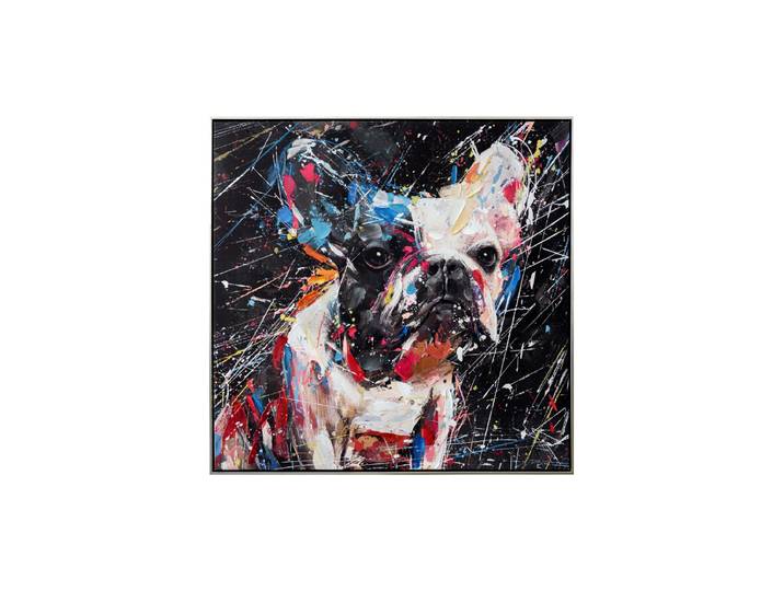 Handbemaltes, gerahmtes Bild „Love me!“ 82.5 x 82.5 cm Multicolor Crea Collection