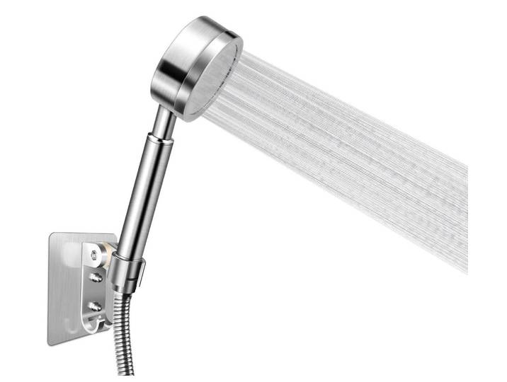 Handbrause Duschkopf Edelstahl 310 Düsen Hochdruck 7-8 L/min 150cm Schlauch