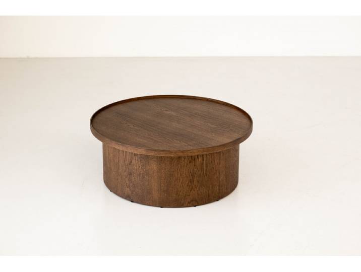 Table basse D.80 cm CASTELLANE placage chêne massif