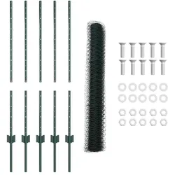 vidaXL, Gartenzaun, Heinsenhof (3,6 cm Breite Maschendraht)