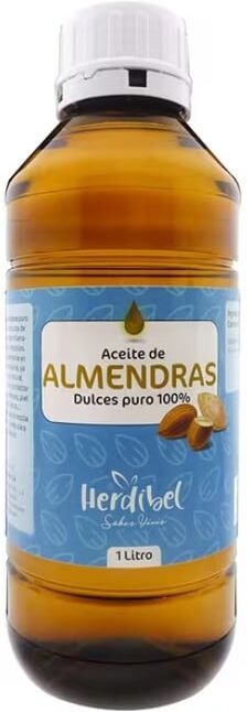 Herdibel Aceite de Almendras Dulces 100% Puro 1 Litro