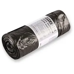 HYGOCLEAN 40x50 Stück Müllbeutel 30 Liter aus HDPE Grau 50x60 cm 6 my Müllsäcke Müllsack Müll Beutel