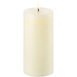 Uyuni LED Stumpenkerze 7,8x15cm Ivory