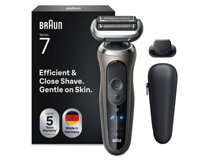 BRAUN Série 7 72-C1200s Rasoir à grille, 1 pièce, technologie AutoSense, utilisation humide et sèche, tondeuse de précision