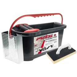 Schwan Profi-Fliesenwaschset Puzzi Maxx 24 l, 4-Teilig mit offener...