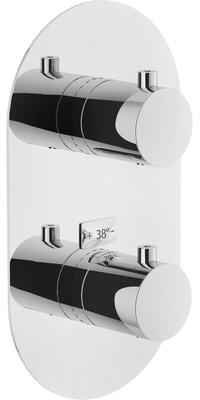 Fertigmontageset für UP-Brausethermost.2-Wege mit Absperrhähne verchr. Nobili