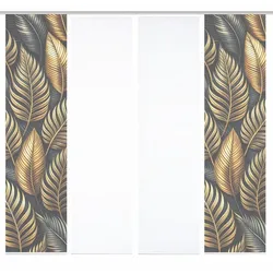 Schmidt Schiebevorhang Zedric 4er Set Polyester Gold