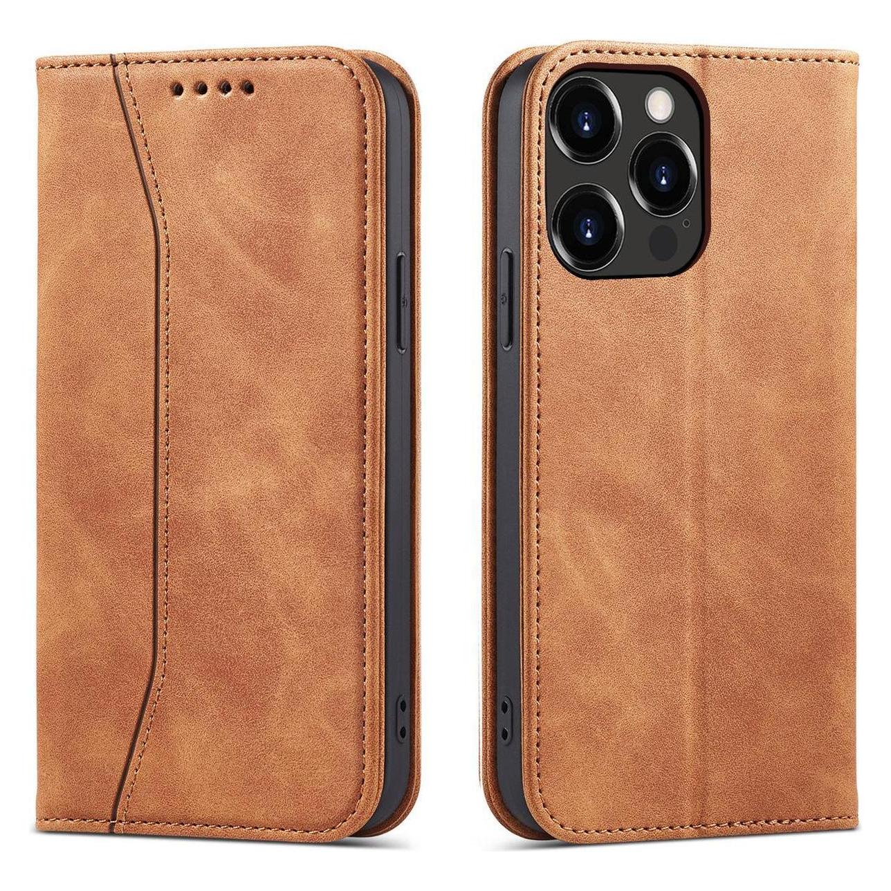 Hurtel Magnet Fancy Case Case für iPhone 13 Pro Max Tasche Brieftasche Kartenhalter Braun (Apple iPhone 13 Pro Max) (1404978613)