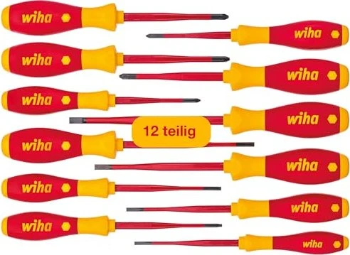 wiha Schraubendreher-Set SoftFinish electric slimFix gemischt 41003 12-teilig
