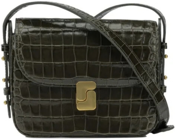 SOEUR petit sac bandoulière effet croco femme vert Vert UNI