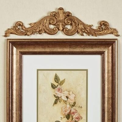 Touch of Class Salvatar Scroll Picture Topper , Ivory/Gold