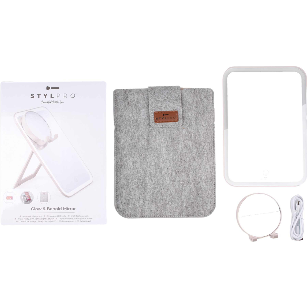 StylPro Glow and Behold Travel Mirror with Selfie Shelf 1&nbsp;un.