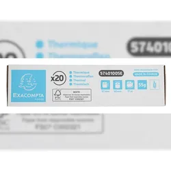 Exacompta 5740100SE 120x Thermorolle 1-lagig 55g/m2 57x17mx12 - Weiß