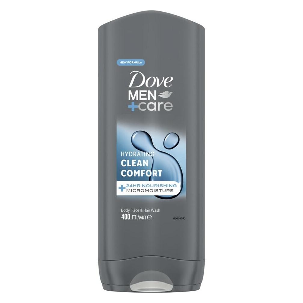 Dove Men Care Hydrating Clean Comfort Body, Face & Hair Wash 400ml (400 ml) (39232956)
