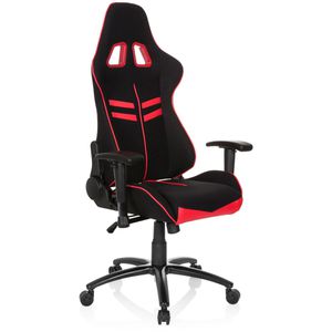 hJh-OFFICE Gaming-Stuhl LEAGUE PRO I, 729260, schwarz / rot, Stoff, belastbar bis 120 kg